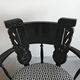 Pair of antique hand-carved armchairs in black lacquer from the 1920s.