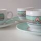 Lot of 4 vintage coffee cups graphic pattern