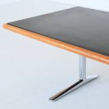 Warren Platner writing desk leather and oak Knoll United States 1970