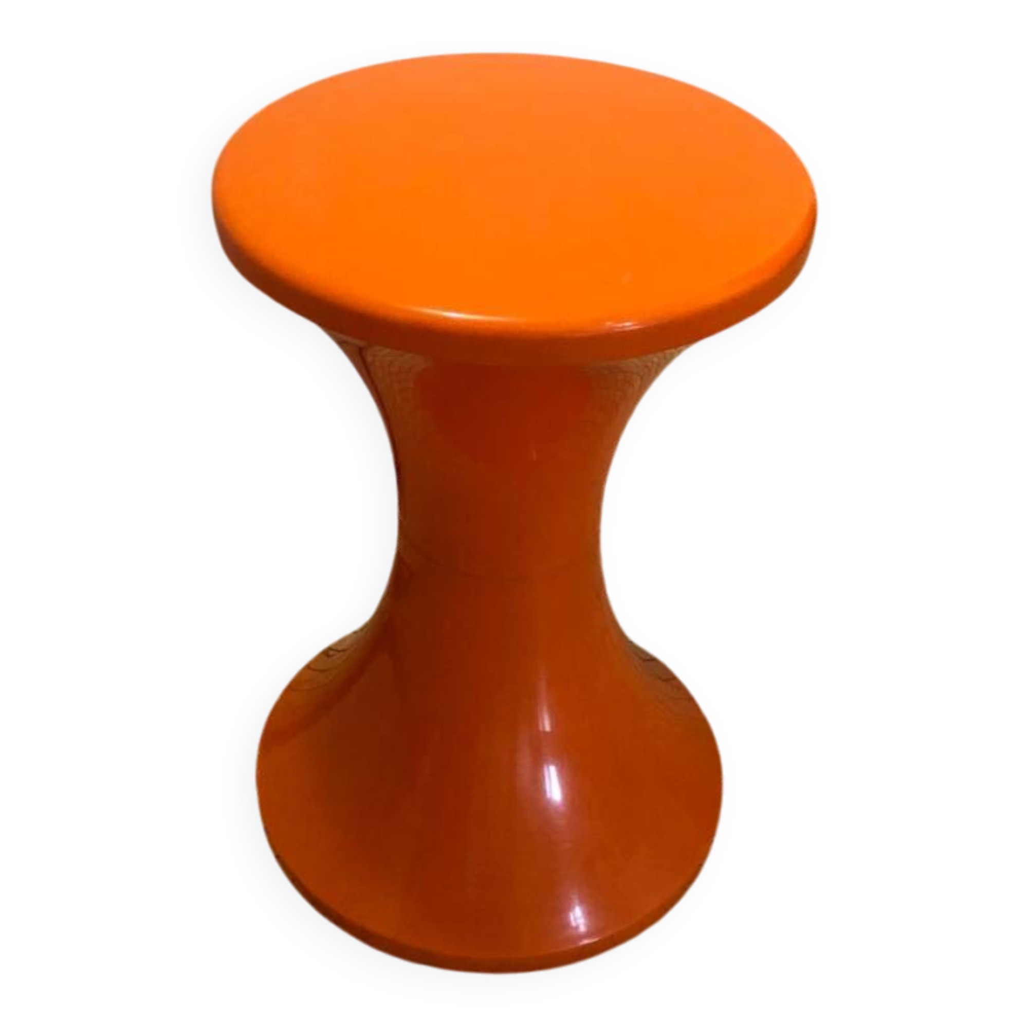 Tabouret Tam Tam vintage orange – Stamp original – Années 70