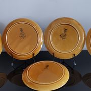 5 dessert plates in vintage ceramic Sarreguemines "Rimini"