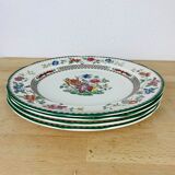 4 flat plates Spode Chinese Rose English