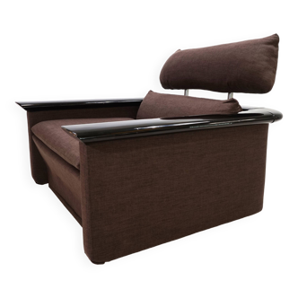 Fauteuil lounge Tecno avec structure en laque piano, 1970