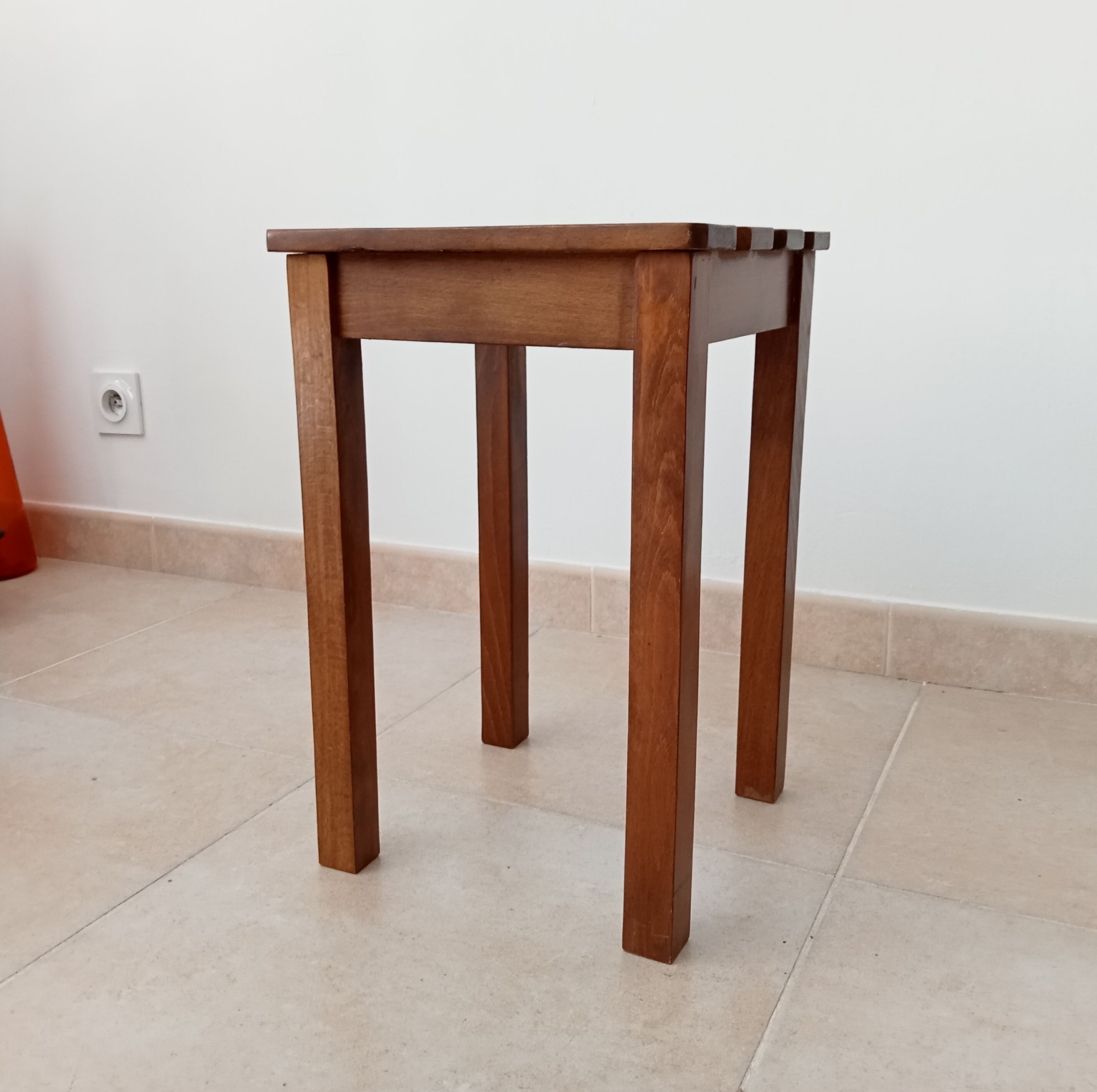 Vintage oak stool 70s/80s