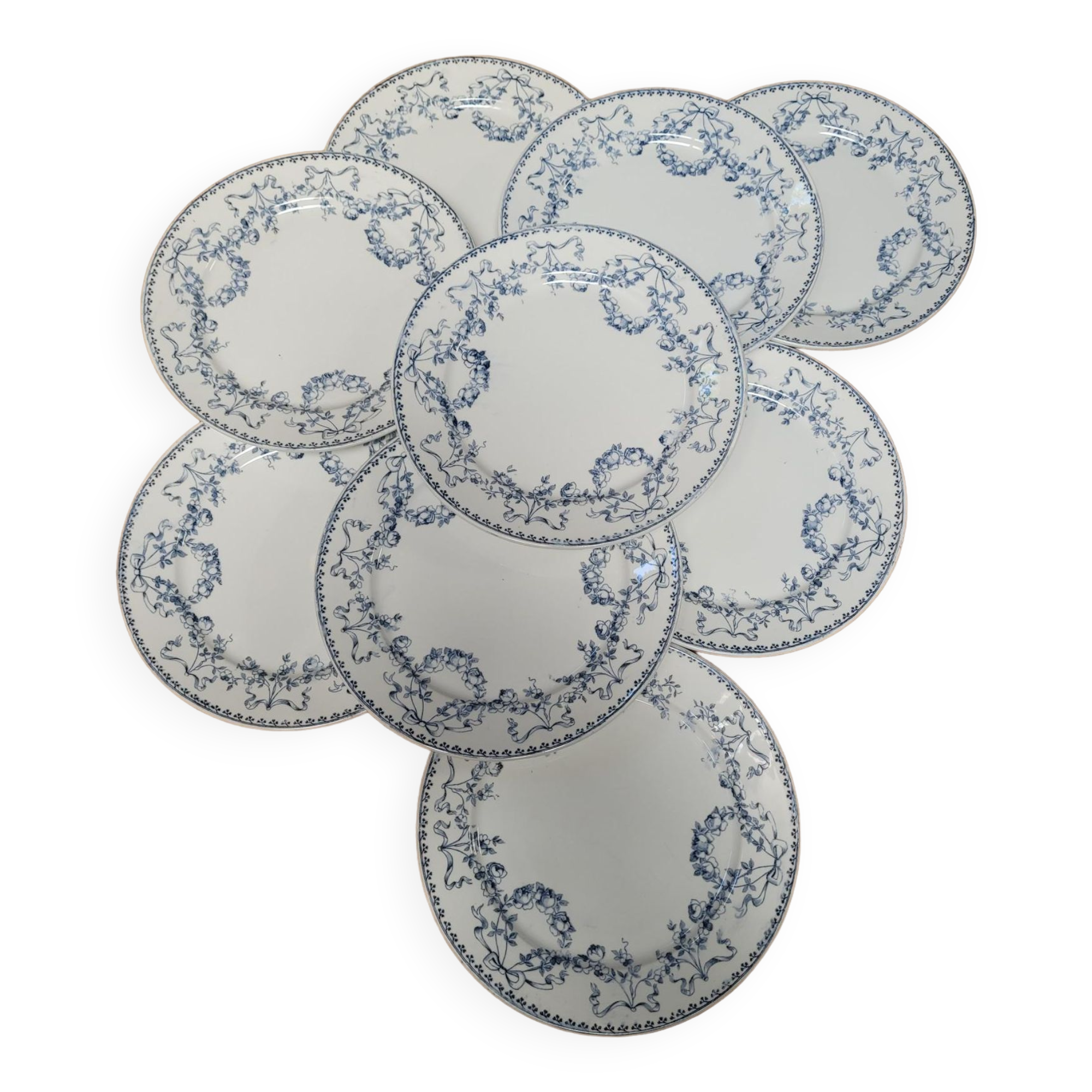 Lot de 9 assiettes à dessert