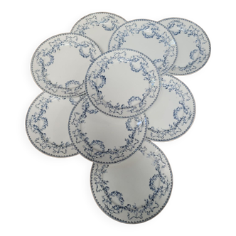 Set of 9 dessert plates