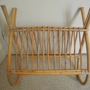 vintage rattan magazine rack