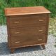 Vintage oak commode with tapered legs from the 1950s.