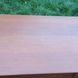 Enfilade vintage en chêne doré portes coulissantes pieds compas 1950