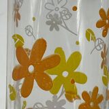 Service of 6 orangeade glasses, vintage, pop, picnic flowers 🟡🟠,