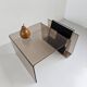 Table d'appoint porte-revues plexiglas fumé