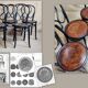 5 bistro chairs n°20 omega black empire late nineteenth / early twentieth