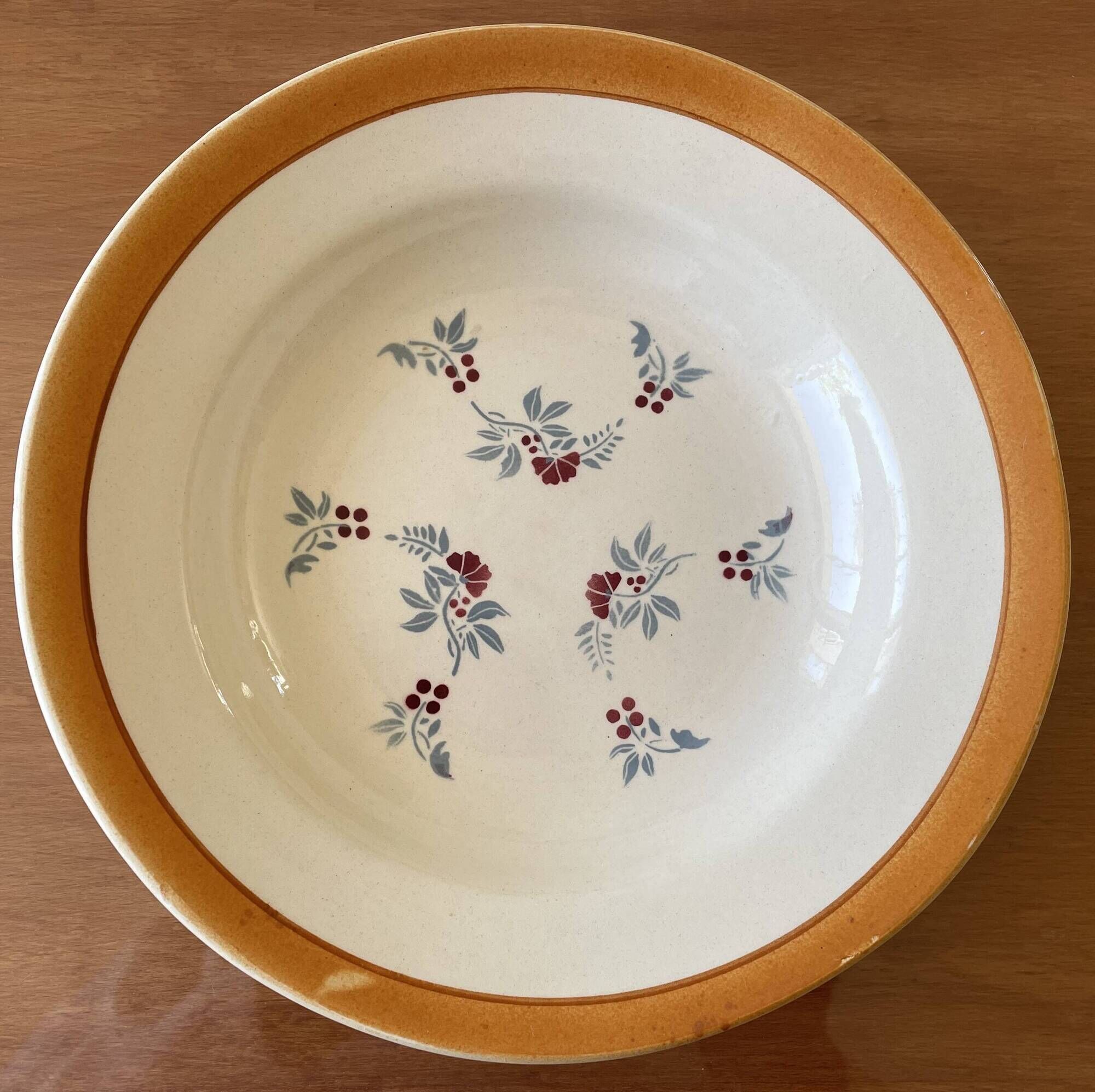 6 antique deep plates in pexonne faience (lorraine)