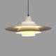 Vintage David Mogensen White Pendant Lamp, Super Light A/S, Danish Mid-Century