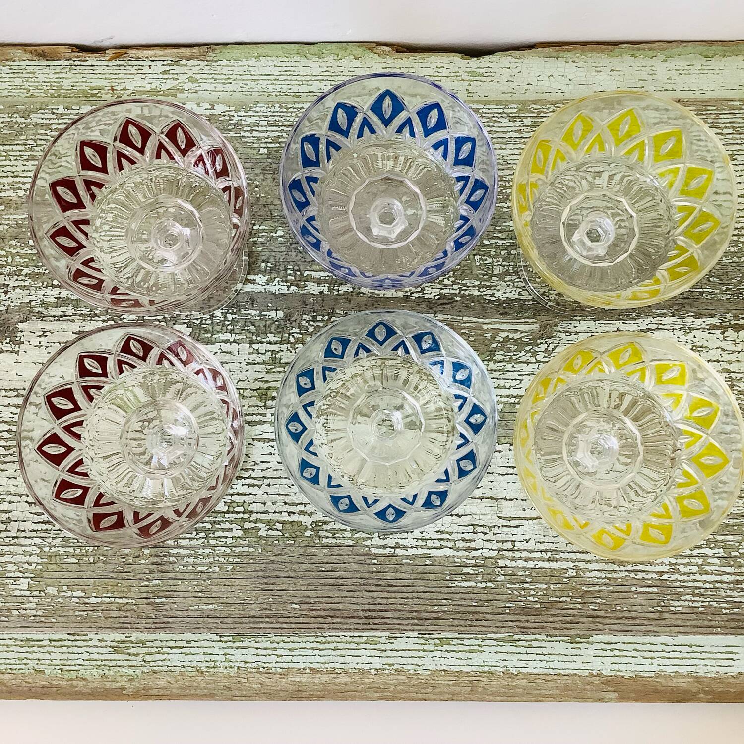 6 coupes à champagne Arlequin