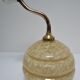 Applique porcelaine laiton et verre de Clichy jaune vanille
