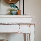 Old desk white and green desk