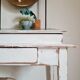 Bureau ancien pupitre blanc et vert