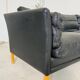 Vintage Danish black leather canapé by Mogens Hansen from the 1960s.