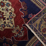 Vintage Turkish Wool Red Area Rug- 122x210cm