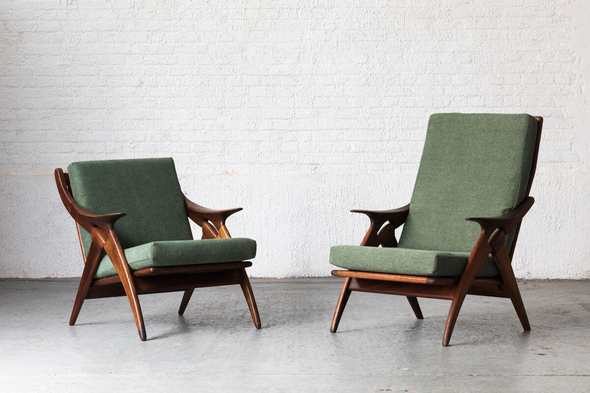 Ensemble de fauteuils de De Ster Gelderland, design hollandais des années 1960