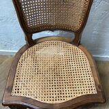 Old wooden chair and caning