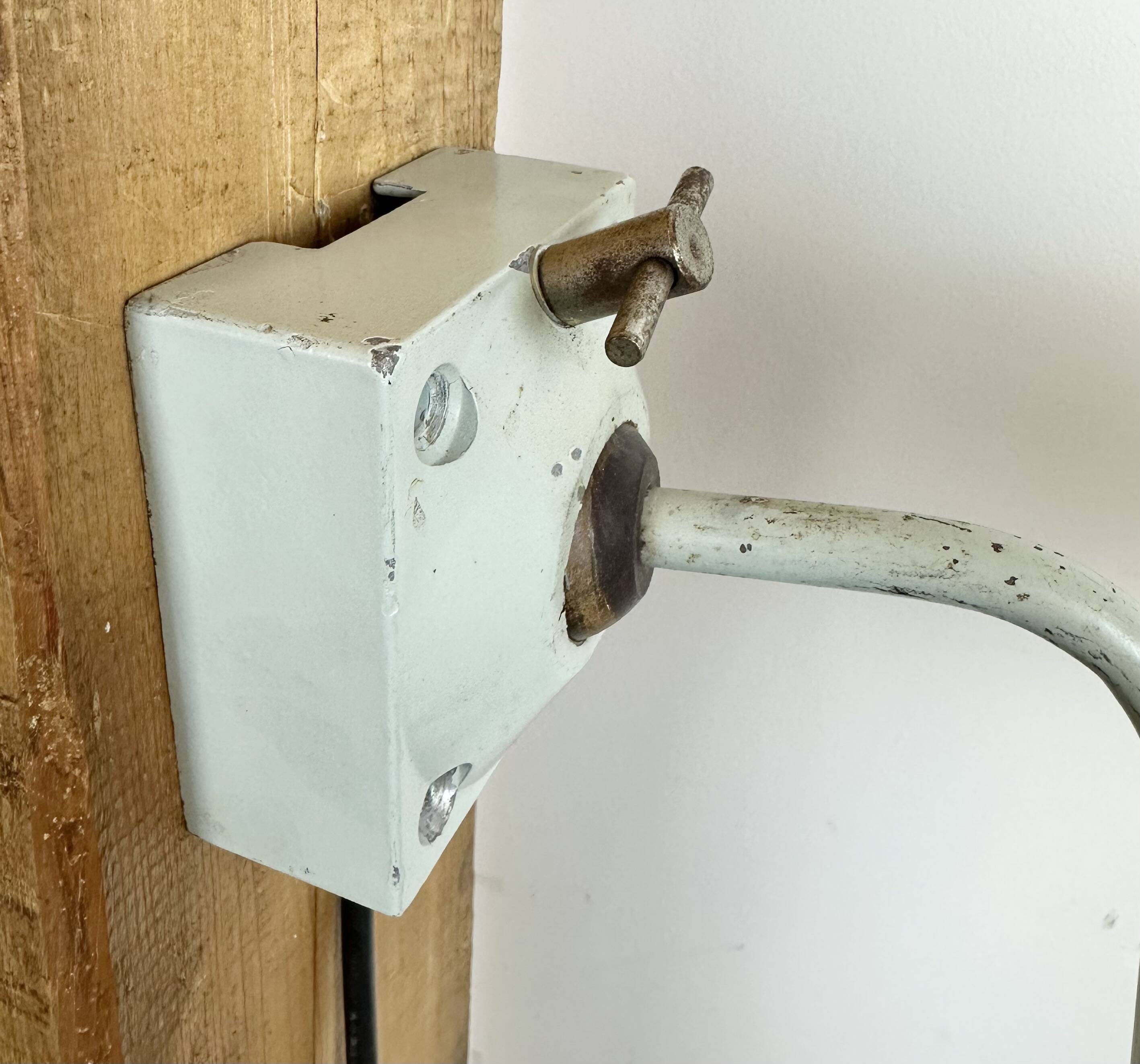 Grey Industrial Wall Lamp from Elektrosvit, 1970s
