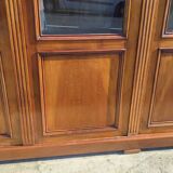 4-door bookcase in solid walnut circa 1880