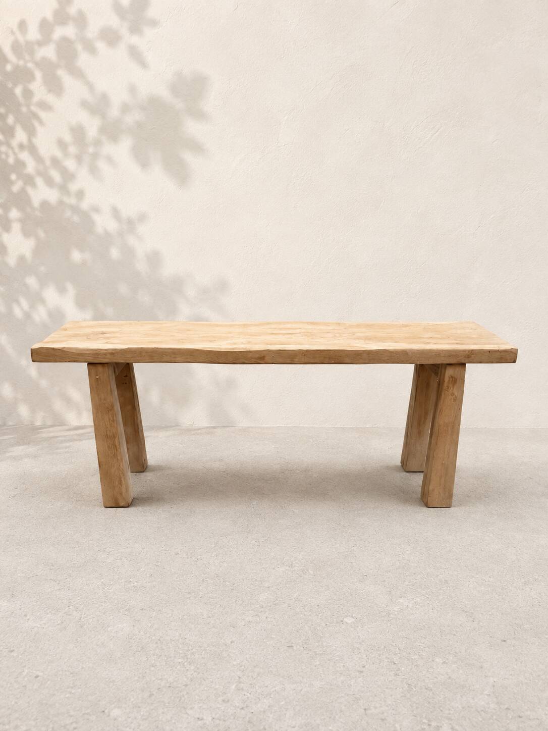 Old solid wood bench – brutalist / wabi-sabi spirit