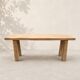 Old solid wood bench – brutalist / wabi-sabi spirit