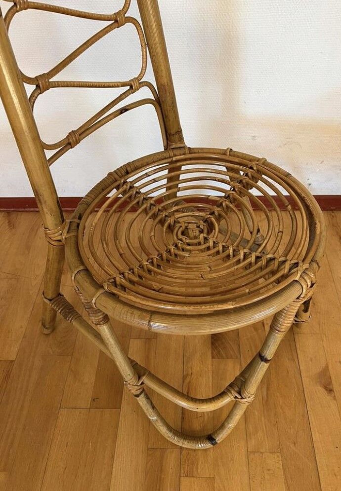 Vintage Bamboe chair by Dirk Van Sliedrecht