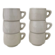 6 coffee cups thick porcelain bistro