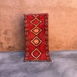 Red Boujad Moroccan rug - 224 x 113 cm