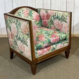 Pair of Art Deco armchairs in mahogany from the 1930s.