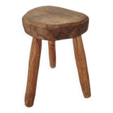 Tabouret tripode en bois clair