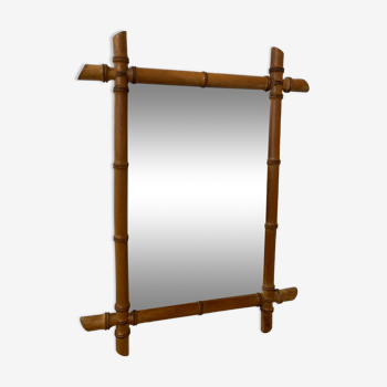 Old mirror bamboo frame early twentieth century