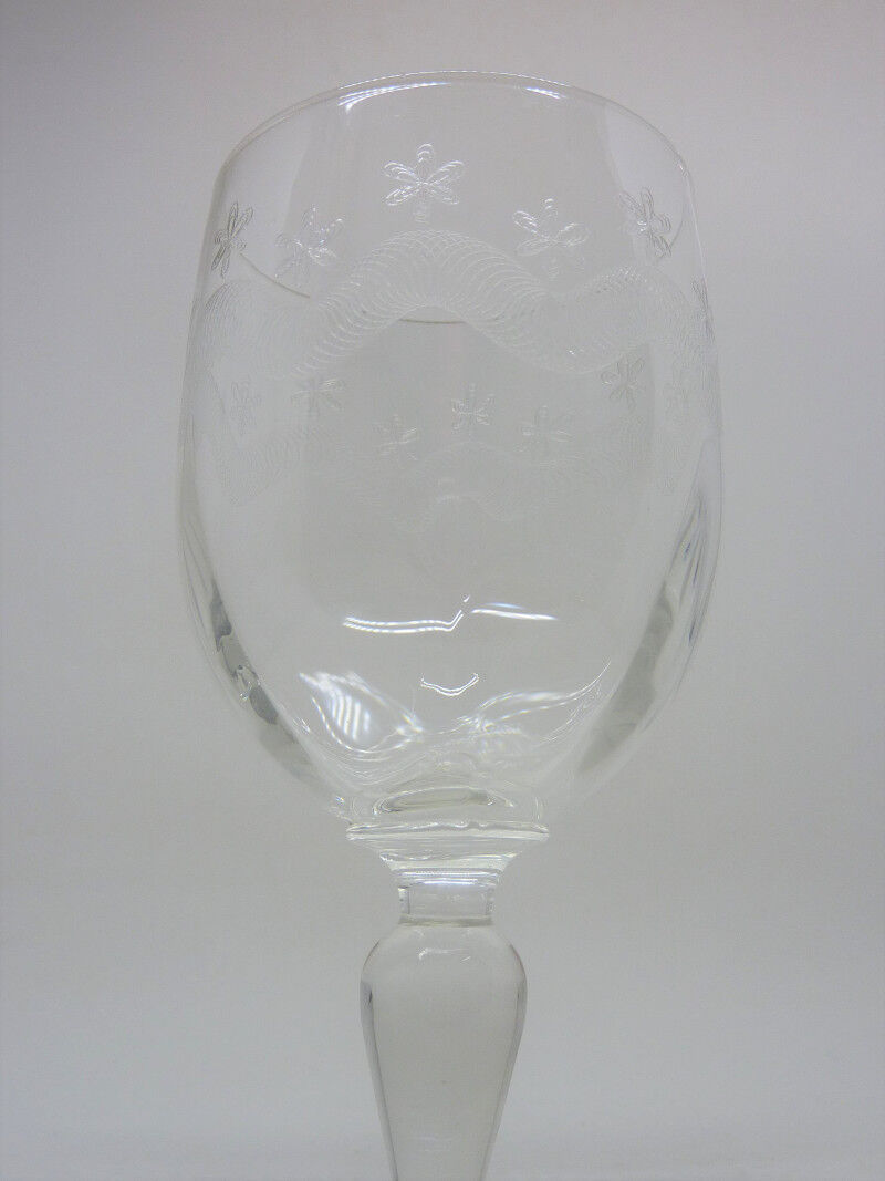 5 old engraved walking glasses