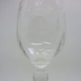 5 old engraved walking glasses