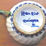Cup & under old cup - godronnée - henriot - quimper