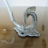 Pair of enameled cast iron coat hooks, 19th
