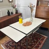 Table formica pieds eiffel avec rallonge
