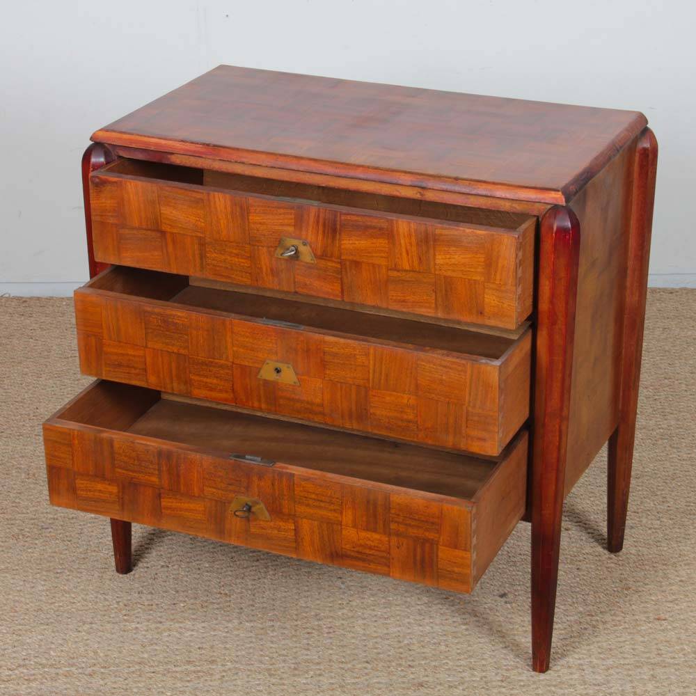 Art Deco marquetry commode from the 1930s