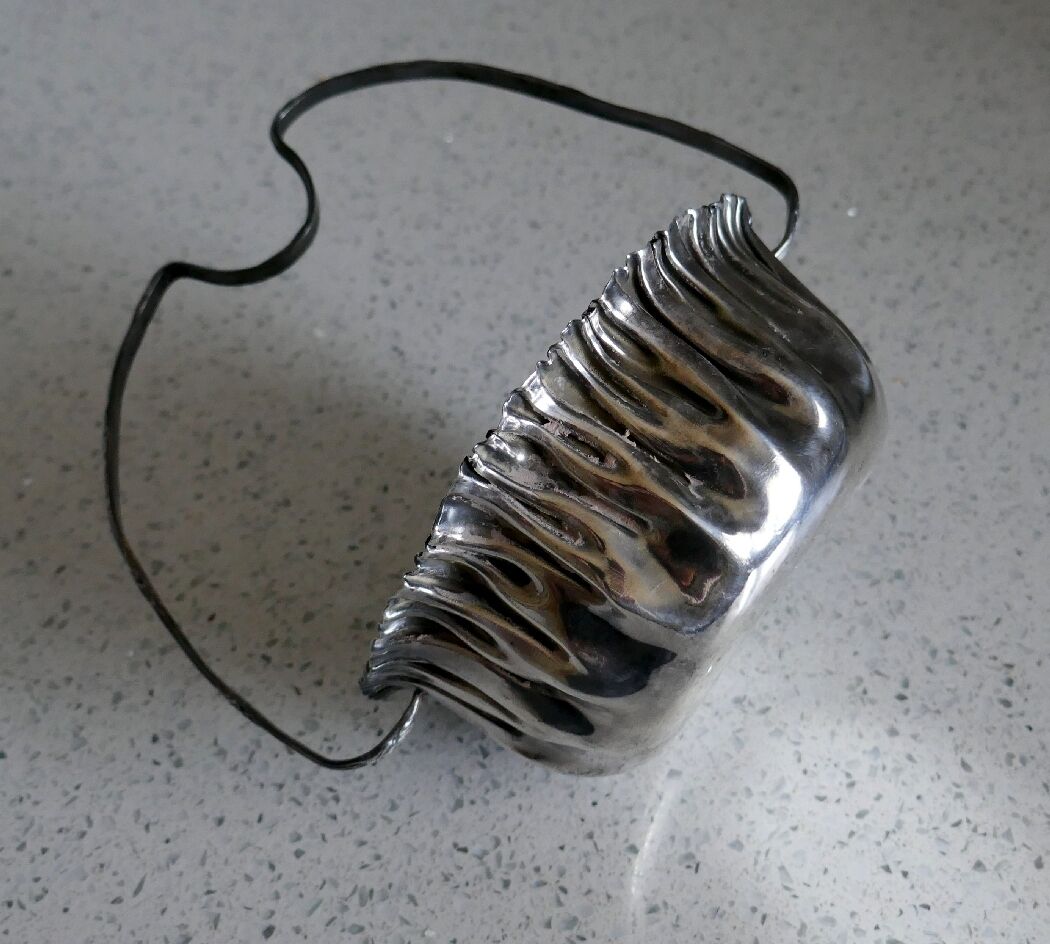 Silver metal basket