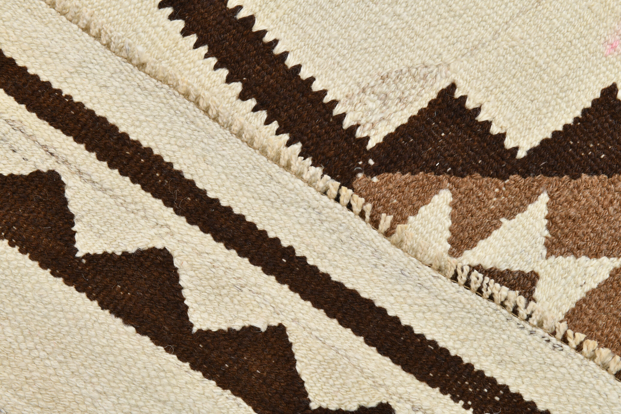 Geometric kilim runner rug,107x325cm