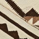 Geometric kilim runner rug,107x325cm