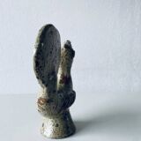 Sandstone rooster signed André Rozay, La Borne