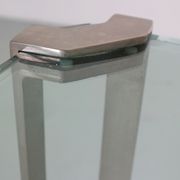 Peter Ghyczy for Ghyzcy Square Glass Coffee Table, 1970's Hollywood Regency