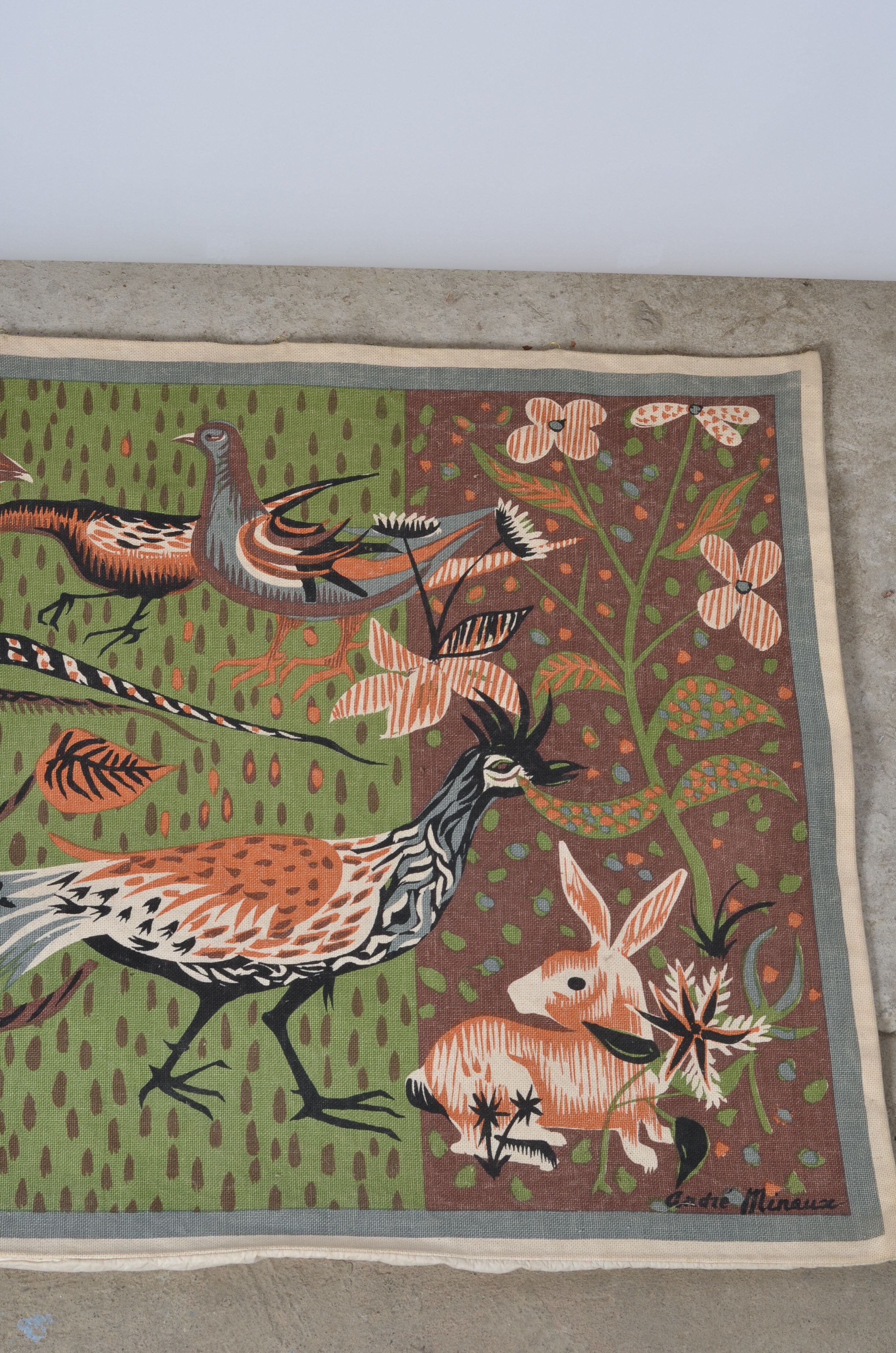 Tapestry andré Minaux "pheasants"