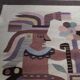 Carpet wool decorative Mexican ethnic, 146 x 97
