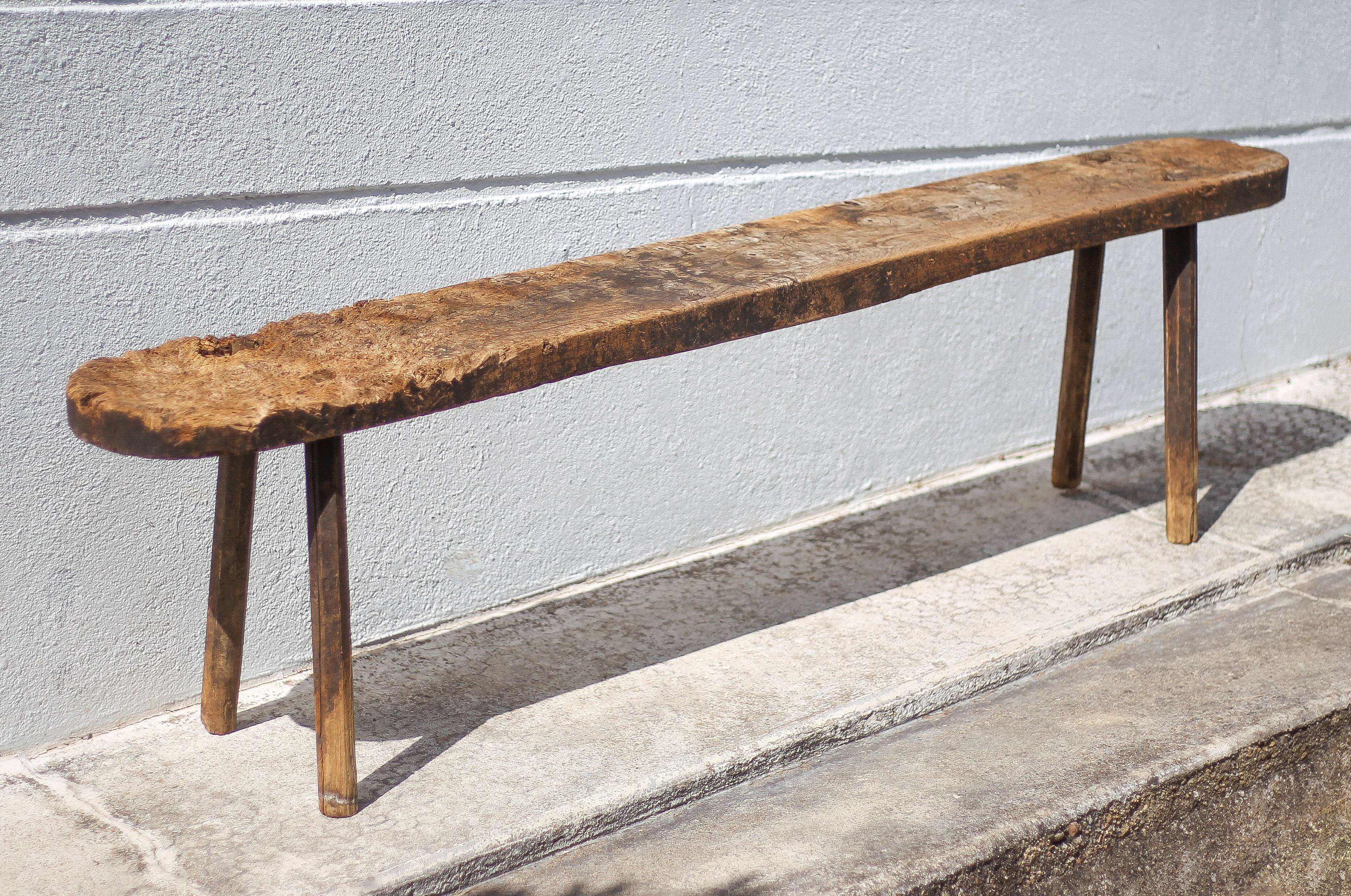 Old farm bench, vintage wooden bench, vintage bench
